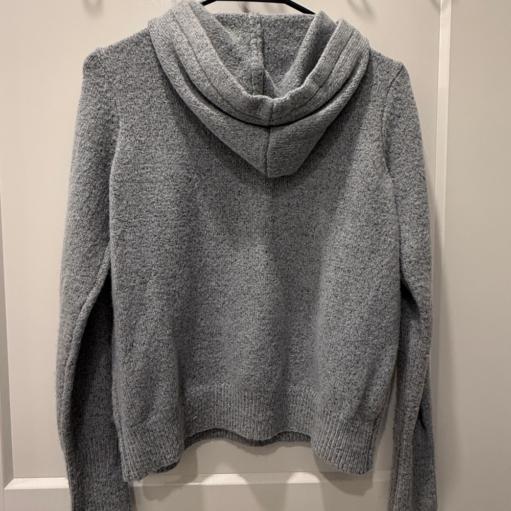 NWOT Aqua hoodie sweater with rhinestone sequin sleeve detail - Picture 4 of 4